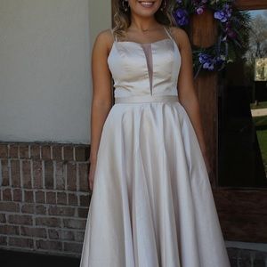 Gold prom dress